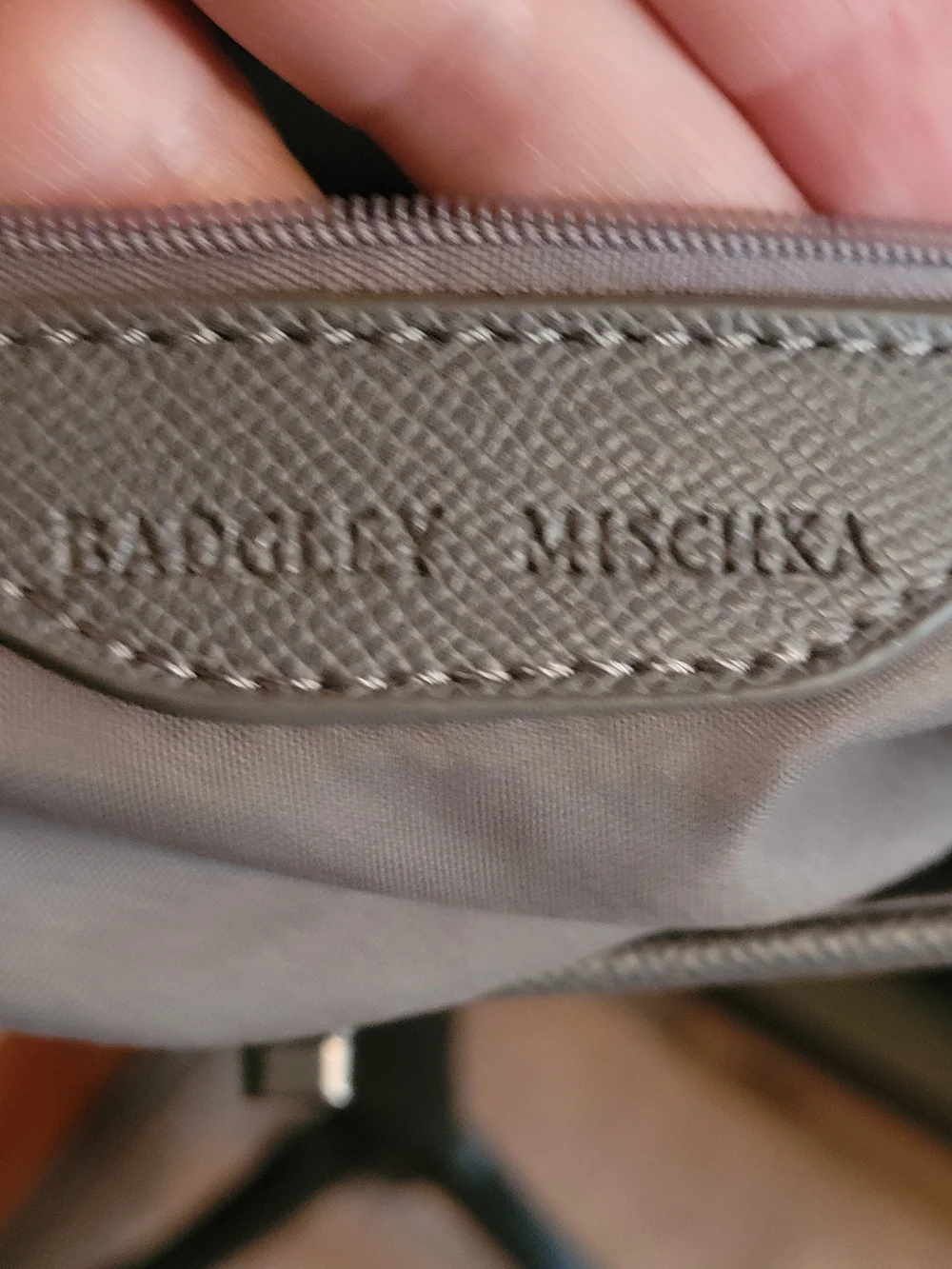 Badgley Mischka structured satchel